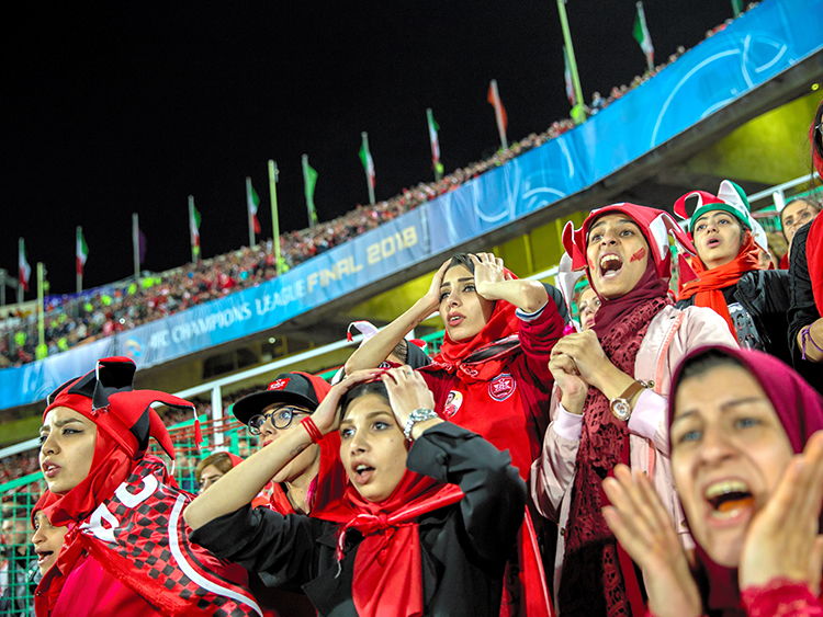 Iran's Perspolis football club losses an opportunity in a counterattack during the final match of the AFC Championship League against Japan's Kashima Antlers in Tehran