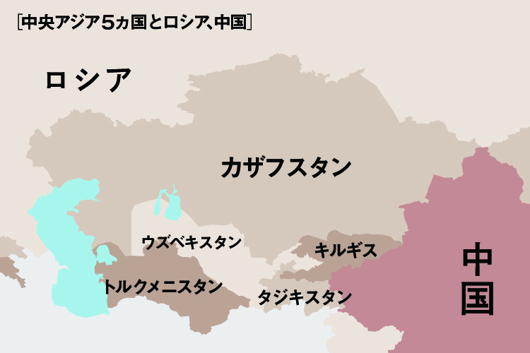 シルクロード_中央アジア地図
