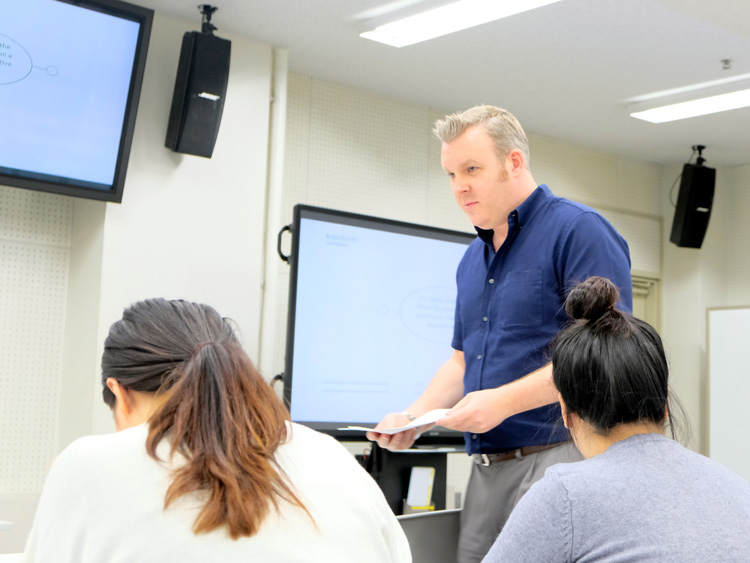 留学生が多く学ぶ立命館大学の授業=立命館大提供