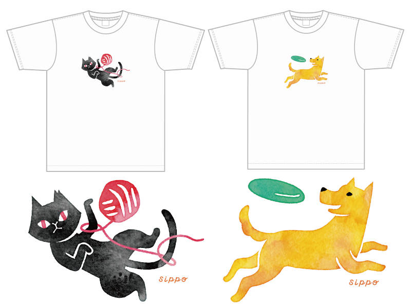 水彩画タッチがおしゃれなsippoオリジナルTシャツ