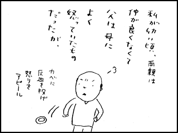 私が幼い頃、両親は仲が良くなくて父は母によく怒っていたものだったが、