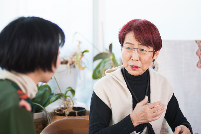介護の現場について話す上野千鶴子さん