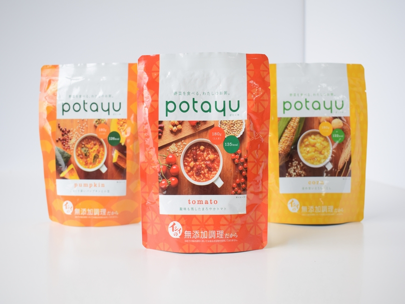 災害時の非常食にもなる玄米のおかゆ「potayu(ぽたーゆ)」