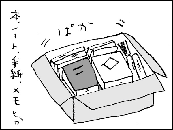 本、ノート、手紙、メモとか