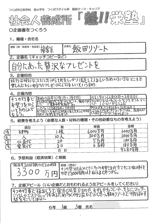 会社の企画書