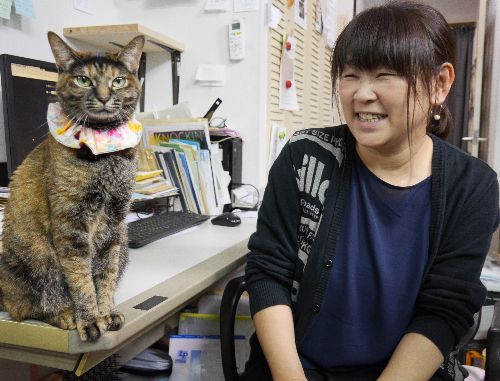 眼力ある「たまこ」と 朗らかな美千子さんは良いコンビ