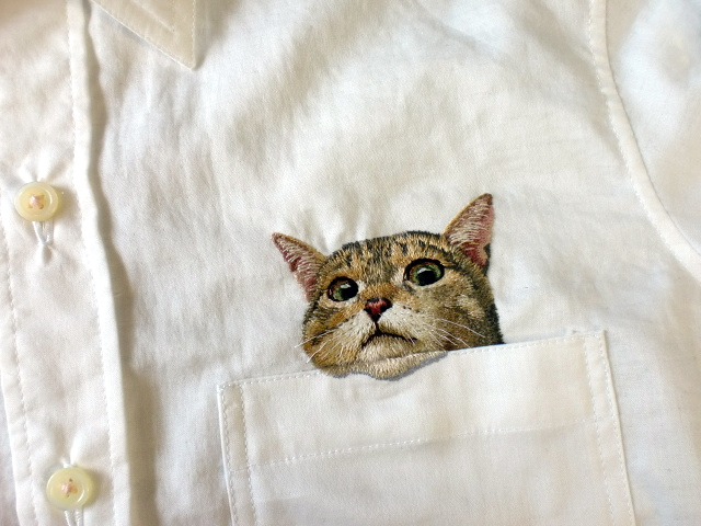 次男のために作ったねこシャツ第1弾