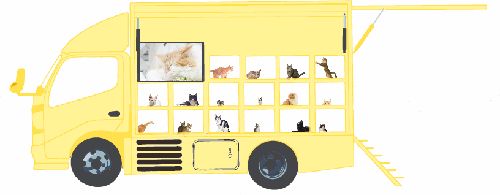 移動譲渡会場車(幸せの黄色い車)のイメージ図