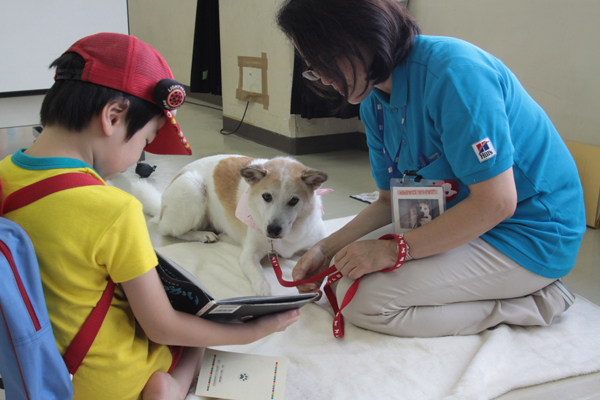 保護犬も活躍している(c)大塚敦子
