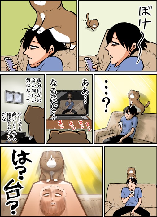 漫画 猫が 飼い主を人として見てない漫画に爆笑 人は踏み台 猫ってこうゆう所ありますよね まいどなニュース