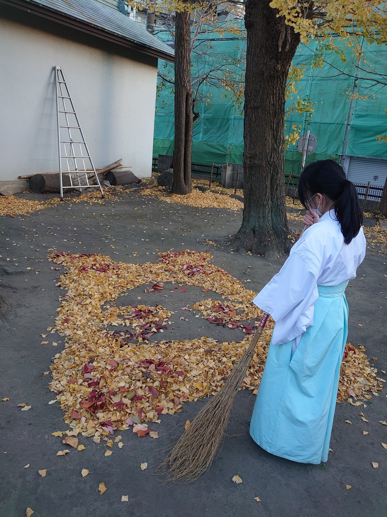 煉獄さん 風と共に去りぬ 落ち葉アートにファン絶賛 儚いからこそ美しい 芋を燃やせ 散り際と重なって涙 まいどなニュース