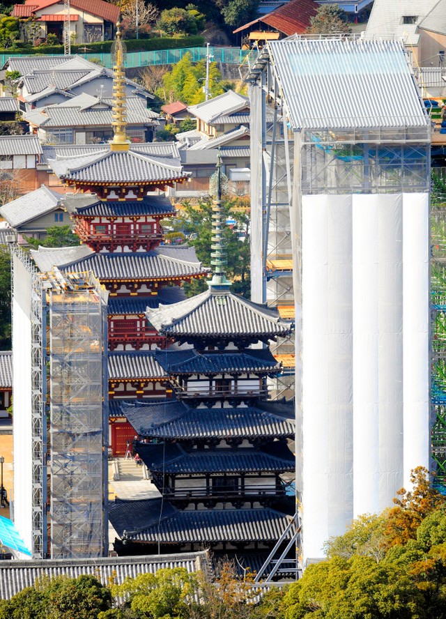 一曲"冰冻的音乐"——药师寺·东塔 修缮完毕后明春公开