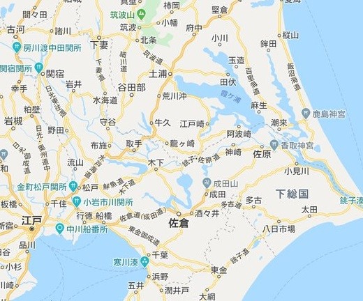 気分はタイムスリップ 江戸後期の関東地方のgoogleマップ風地図が話題