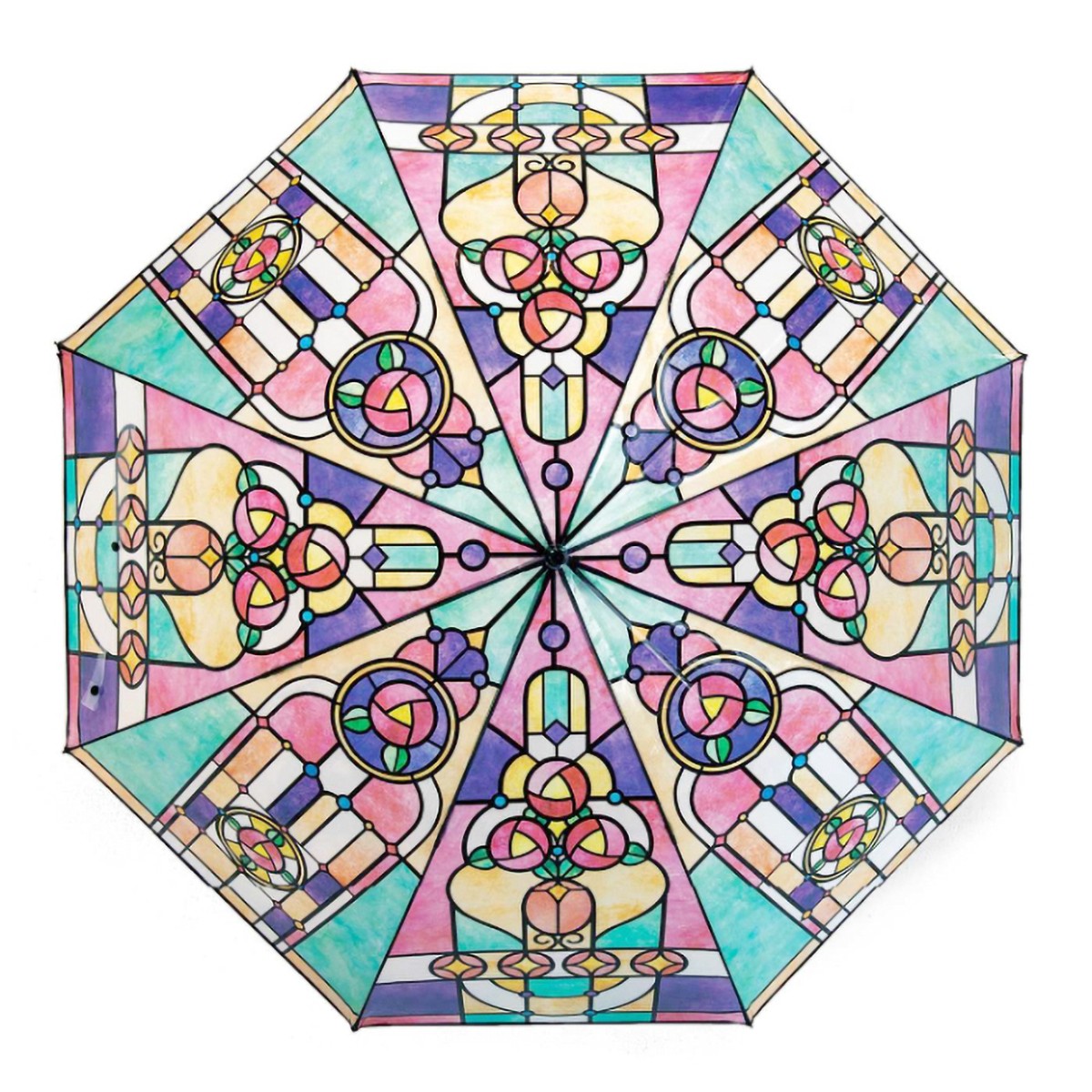 広げてみて 大正ロマンなステンドグラスの傘 が話題 降っても晴れても頭上に広がる七色の光の世界 まいどなニュース