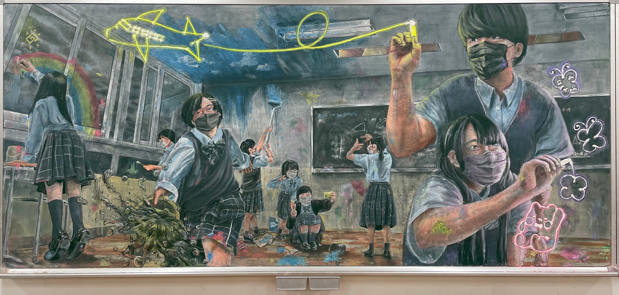 黒板アートはここまで進化している 度肝抜く作品がずらり 黒板アート甲子園21結果発表 まいどなニュース