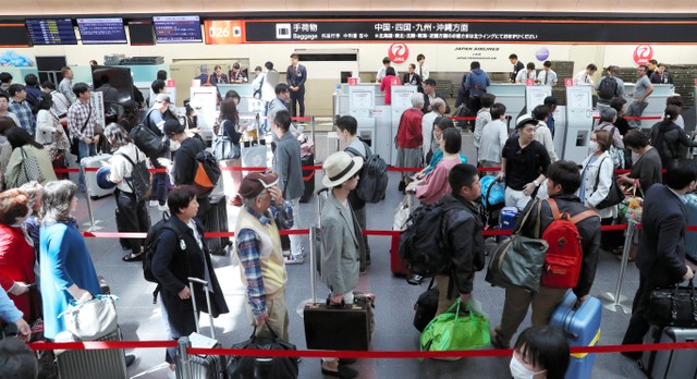 日本航空发生系统故障34航班停飞171航班延误 朝日新聞中文网