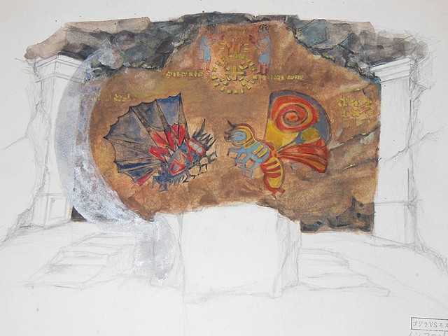 ゴジラやモスラ キングギドラのデザイン画や油絵 有名映画美術セット担当の酒井さん作品展 重厚 緻密に描く まいどなニュース