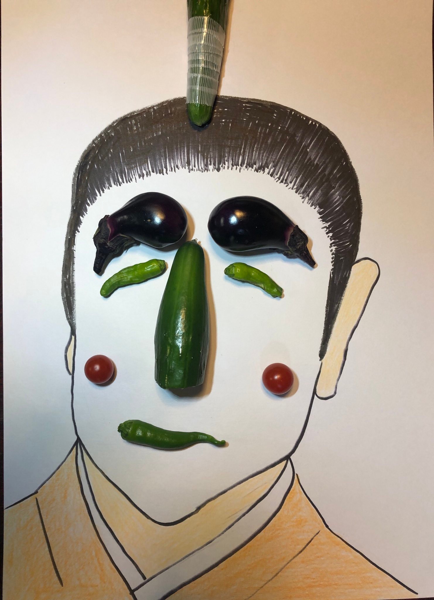 落語家が野菜で作った 田中邦衛さん似顔絵 が激似すぎると話題 ひと目でわかる センスありすぎ まいどなニュース