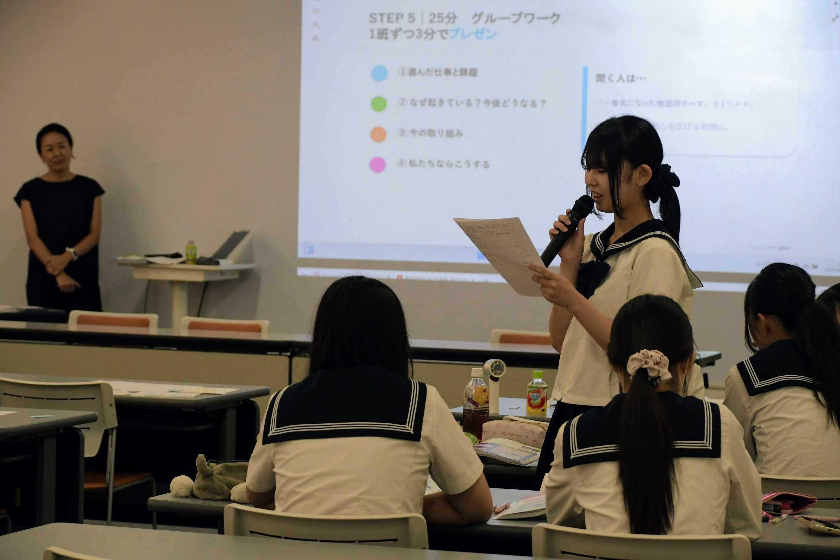 まとめたワークシートでプレゼン